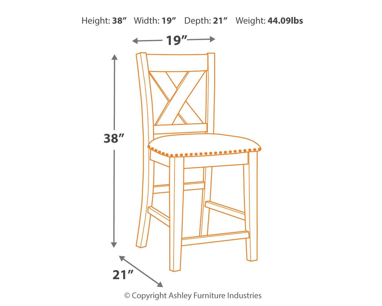 Caitbrook Gray Counter Height Dining Table And 4 Barstools PKG001967 - D388-13 | D388-124 | D388-124 - Ella Furniture