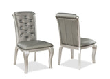 Caldwell Gray Woods And Veneers Metal Glass Rectangular Dining Room Set - Ella Furniture