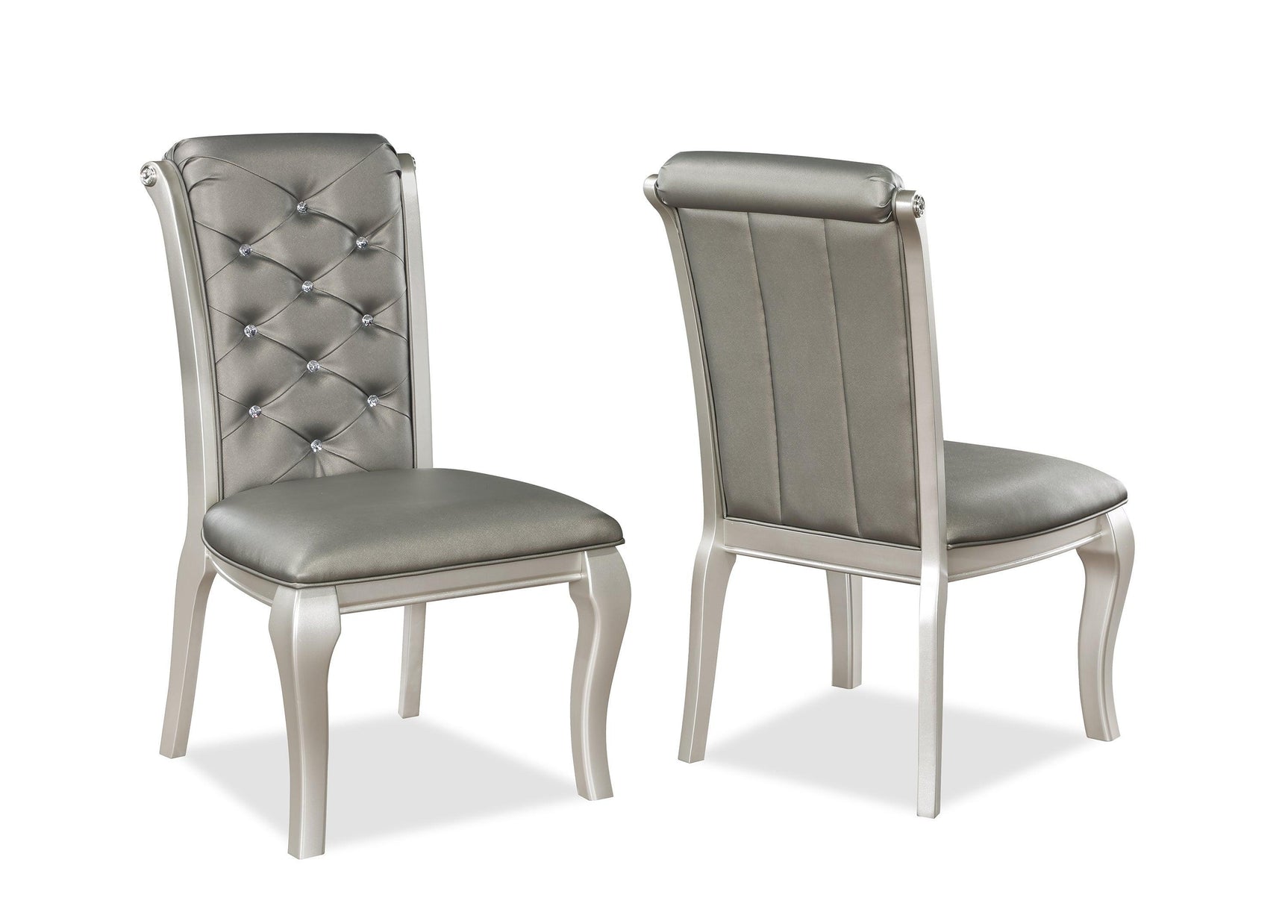 Caldwell Gray Woods And Veneers Metal Glass Rectangular Dining Room Set - Ella Furniture