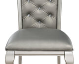 Caldwell Gray Woods And Veneers Metal Glass Rectangular Dining Room Set - Ella Furniture