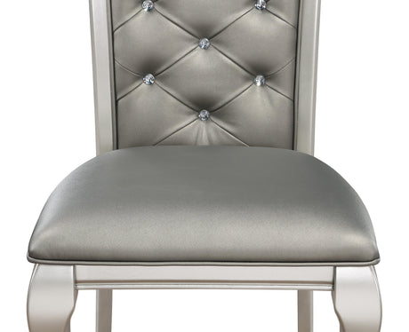 Caldwell Gray Woods And Veneers Metal Glass Rectangular Dining Room Set - Ella Furniture