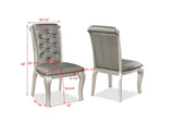 Caldwell Gray Woods And Veneers Metal Glass Rectangular Dining Room Set - Ella Furniture