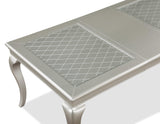 Caldwell Gray Woods And Veneers Metal Glass Rectangular Dining Room Set - Ella Furniture