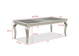 Caldwell Gray Woods And Veneers Metal Glass Rectangular Dining Room Set - Ella Furniture
