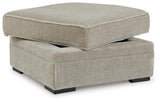 Calnita Sisal 2-Piece Sectional With Ottoman - Ella Furniture