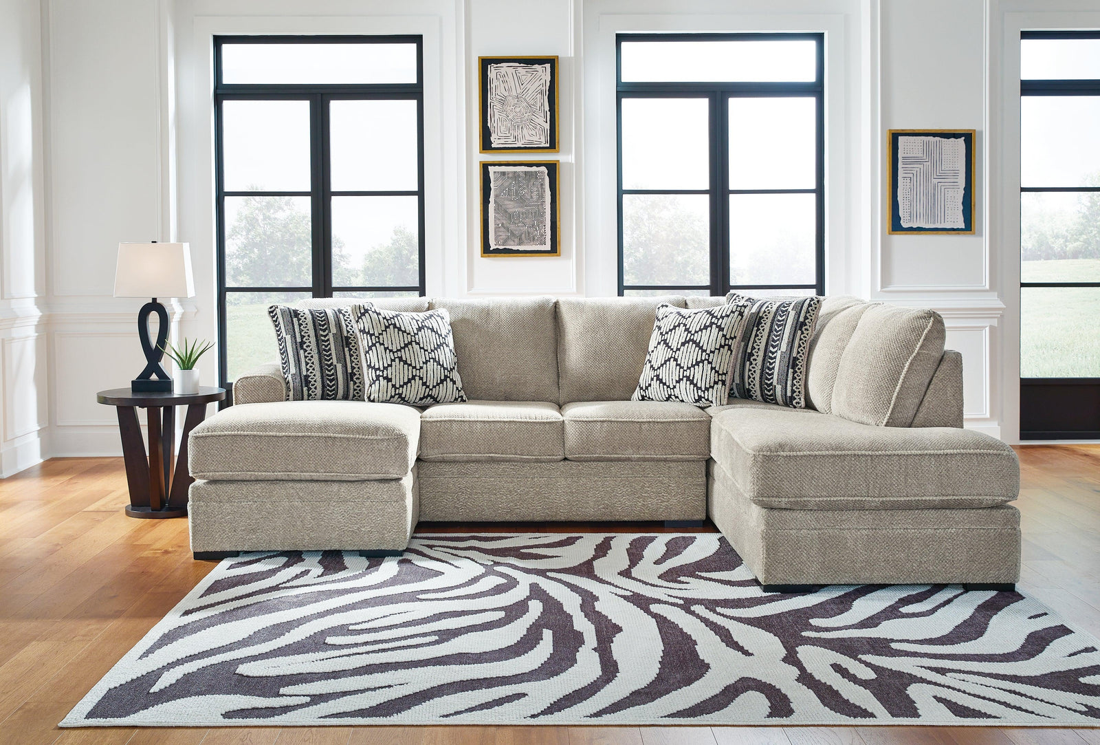 Calnita Sisal 2-Piece Sectional With Ottoman PKG015791 - 20502S1 | 2050211 - Ella Furniture
