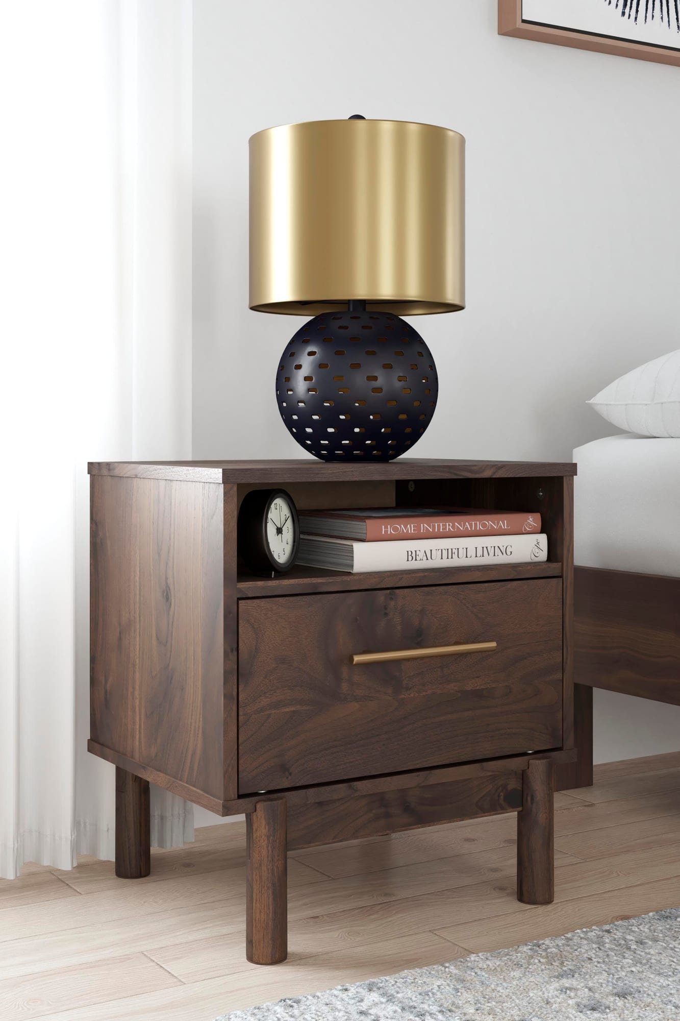 Calverson Mocha Nightstand from Ella Furniture
