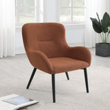 CALVIN Calvin Upholstered Modern Arm Accent Chair Rust 902471 - Ella Furniture
