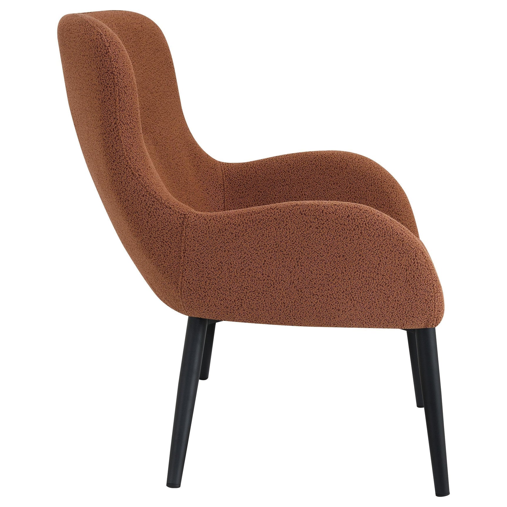 CALVIN Calvin Upholstered Modern Arm Accent Chair Rust 902471 - Ella Furniture