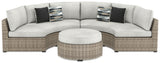 Calworth Beige 2-Piece Sectional With Ottoman - Ella Furniture