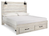 Cambeck Whitewash Panel 2 Storage Bedroom Set - Ella Furniture