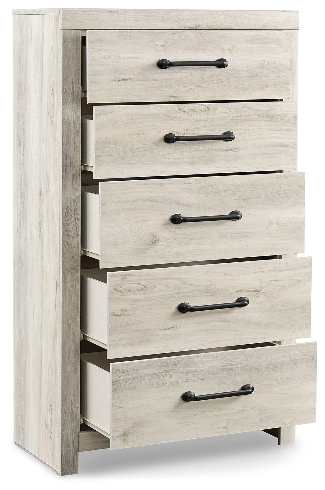 Cambeck Whitewash Upholstered Panel Bedroom Set - Ella Furniture