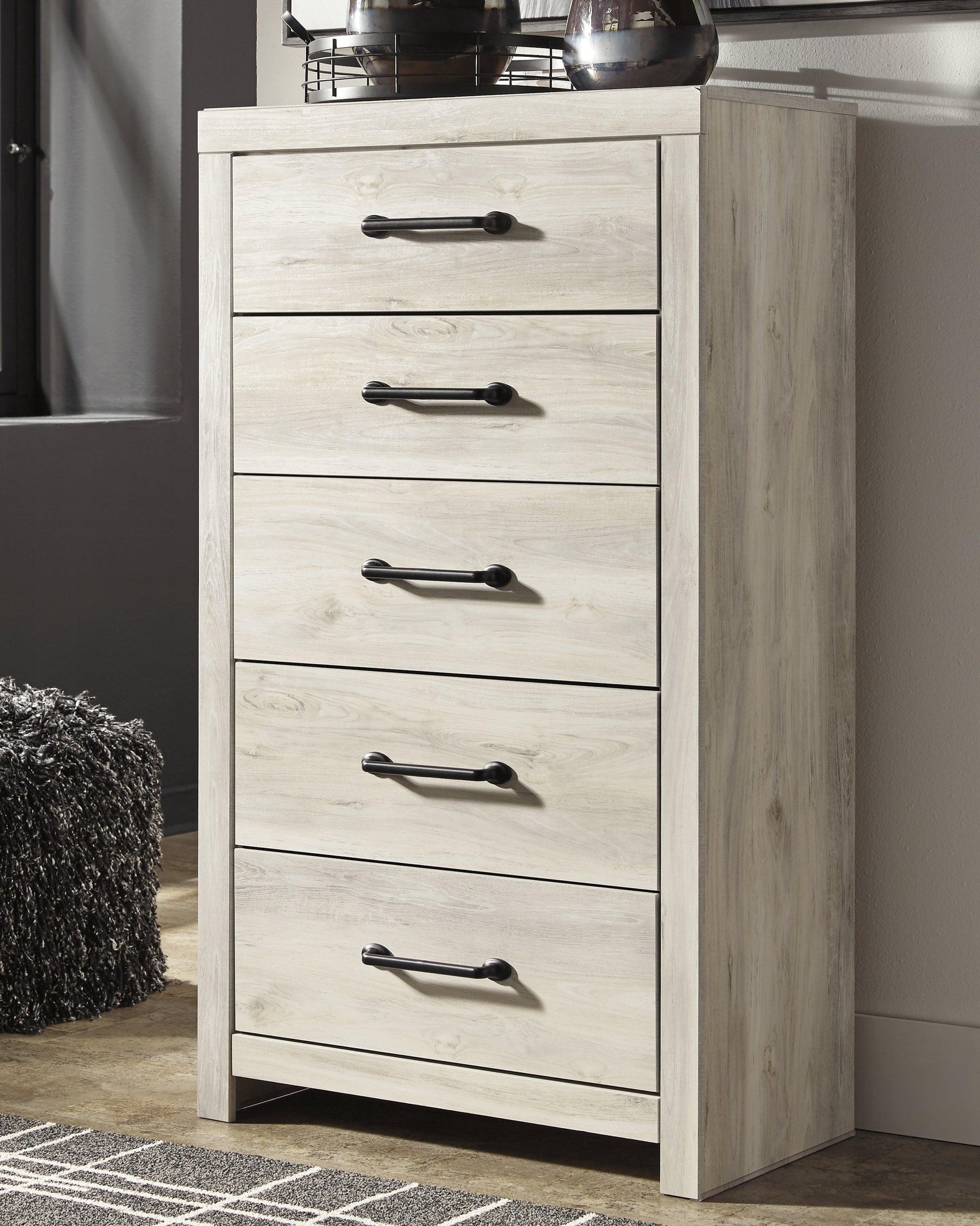 Cambeck Whitewash Upholstered Panel Bedroom Set - Ella Furniture