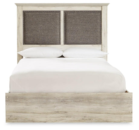 Cambeck Whitewash Upholstered Panel Bedroom Set - Ella Furniture