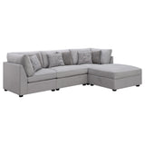 Cambria 4-piece Upholstered Modular Sectional Sofa Grey 551511-S4A - Ella Furniture