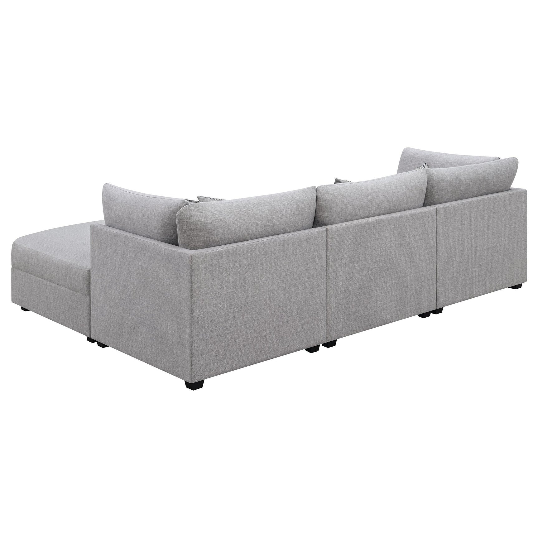 Cambria 4-piece Upholstered Modular Sectional Sofa Grey 551511-S4A - Ella Furniture