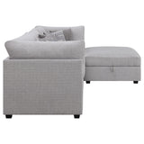 Cambria 4-piece Upholstered Modular Sectional Sofa Grey 551511-S4A - Ella Furniture
