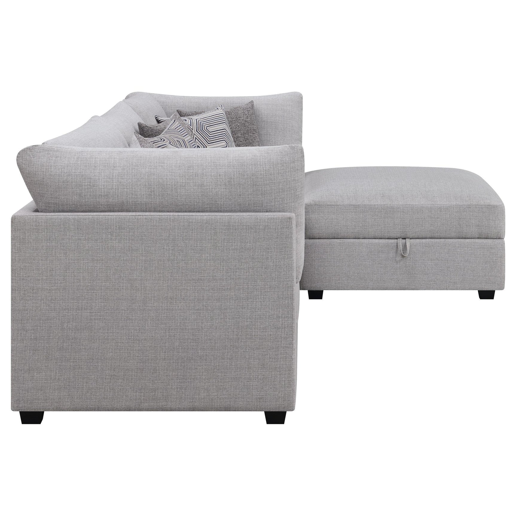 Cambria 4-piece Upholstered Modular Sectional Sofa Grey 551511-S4A - Ella Furniture