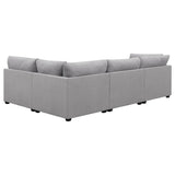 Cambria 4-piece Upholstered Modular Sectional Sofa Grey 551511-S4B - Ella Furniture