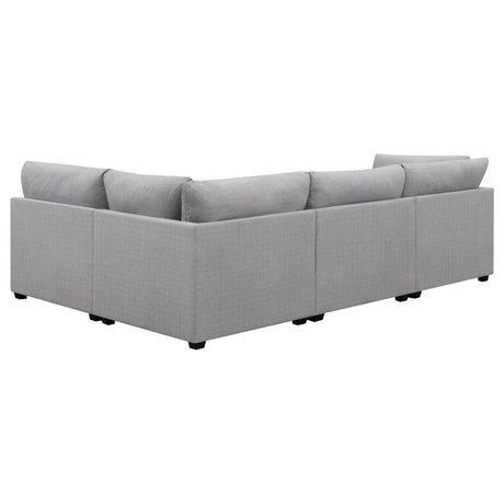 Cambria 4-piece Upholstered Modular Sectional Sofa Grey 551511-S4B - Ella Furniture