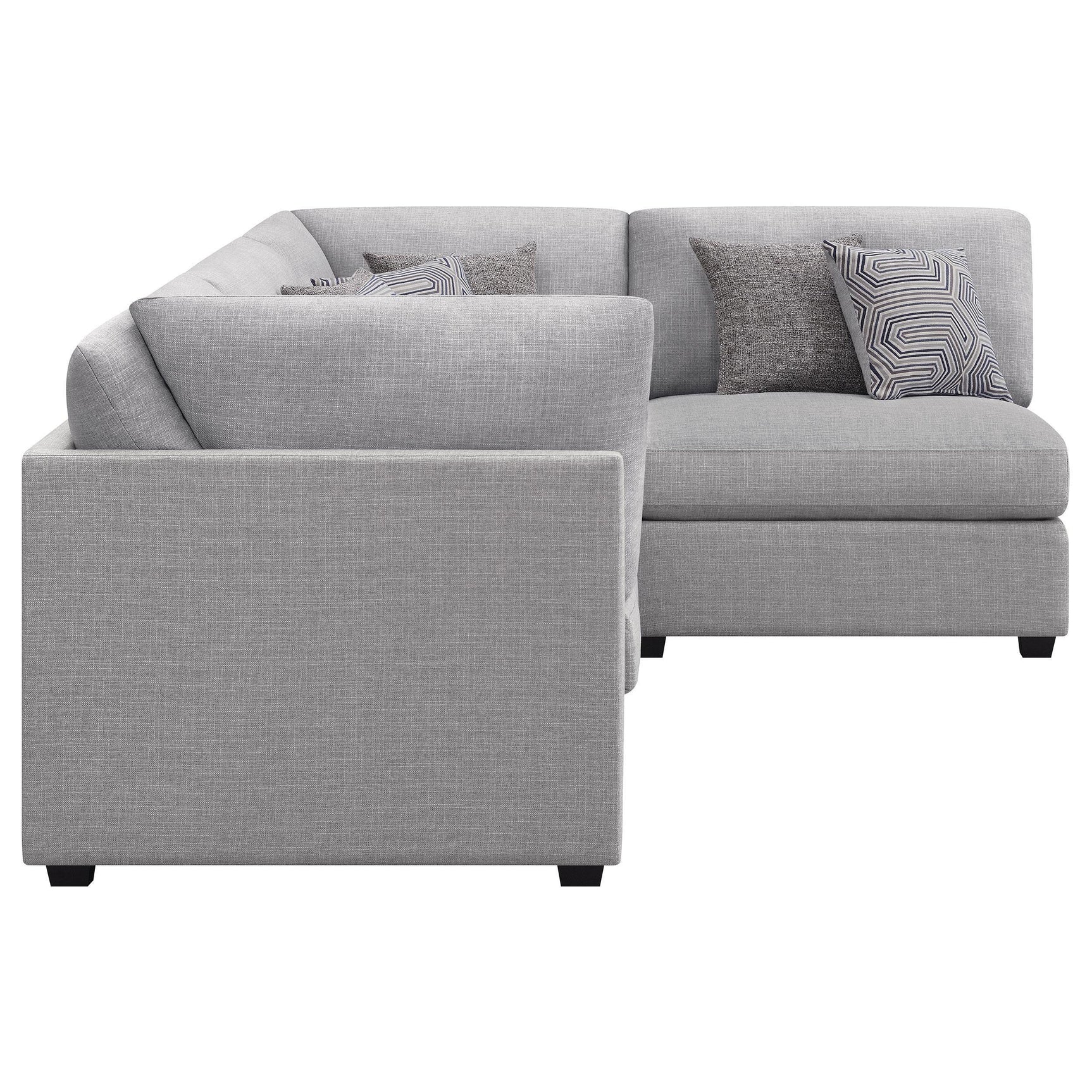 Cambria 4-piece Upholstered Modular Sectional Sofa Grey 551511-S4B - Ella Furniture