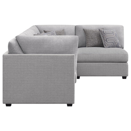 Cambria 4-piece Upholstered Modular Sectional Sofa Grey 551511-S4B - Ella Furniture