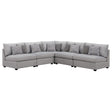 Cambria 5-piece Upholstered Modular Sectional Sofa Grey 551511-S5A - Ella Furniture