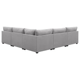 Cambria 5-piece Upholstered Modular Sectional Sofa Grey 551511-S5A - Ella Furniture
