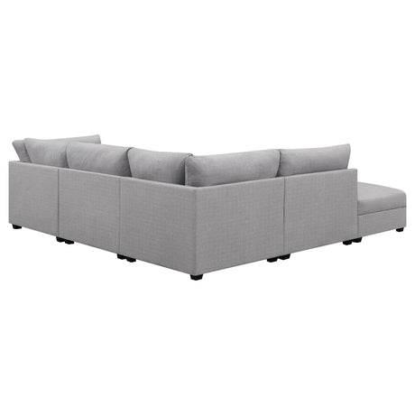 Cambria 5-piece Upholstered Modular Sectional Sofa Grey 551511-S5B - Ella Furniture