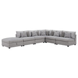 Cambria 6-piece Upholstered Modular Sectional Sofa Grey 551511-S6A - Ella Furniture
