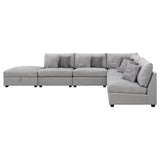 Cambria 6-piece Upholstered Modular Sectional Sofa Grey 551511-S6A - Ella Furniture