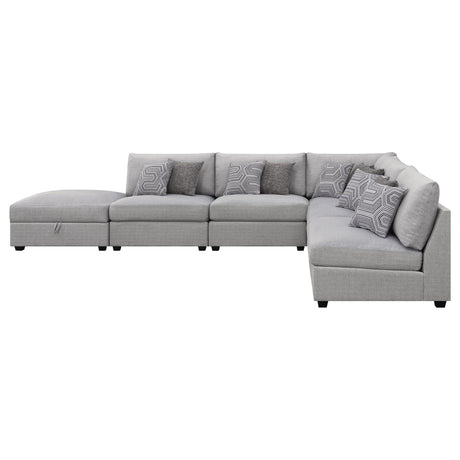 Cambria 6-piece Upholstered Modular Sectional Sofa Grey 551511-S6A - Ella Furniture