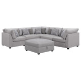 Cambria 6-piece Upholstered Modular Sectional Sofa Grey 551511-S6B - Ella Furniture