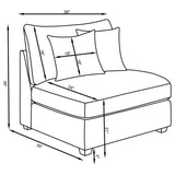Cambria 6-piece Upholstered Modular Sectional Sofa Grey 551511-S6B - Ella Furniture