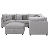 Cambria 6-piece Upholstered Modular Sectional Sofa Grey 551511-S6B - Ella Furniture
