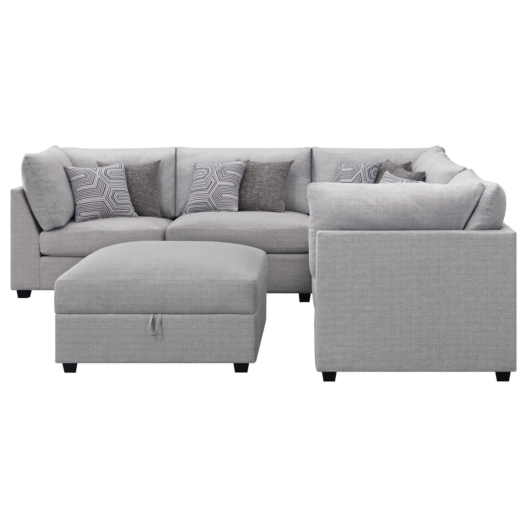 Cambria 6-piece Upholstered Modular Sectional Sofa Grey 551511-S6B - Ella Furniture