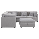 Cambria 6-piece Upholstered Modular Sectional Sofa Grey 551511-S6B - Ella Furniture