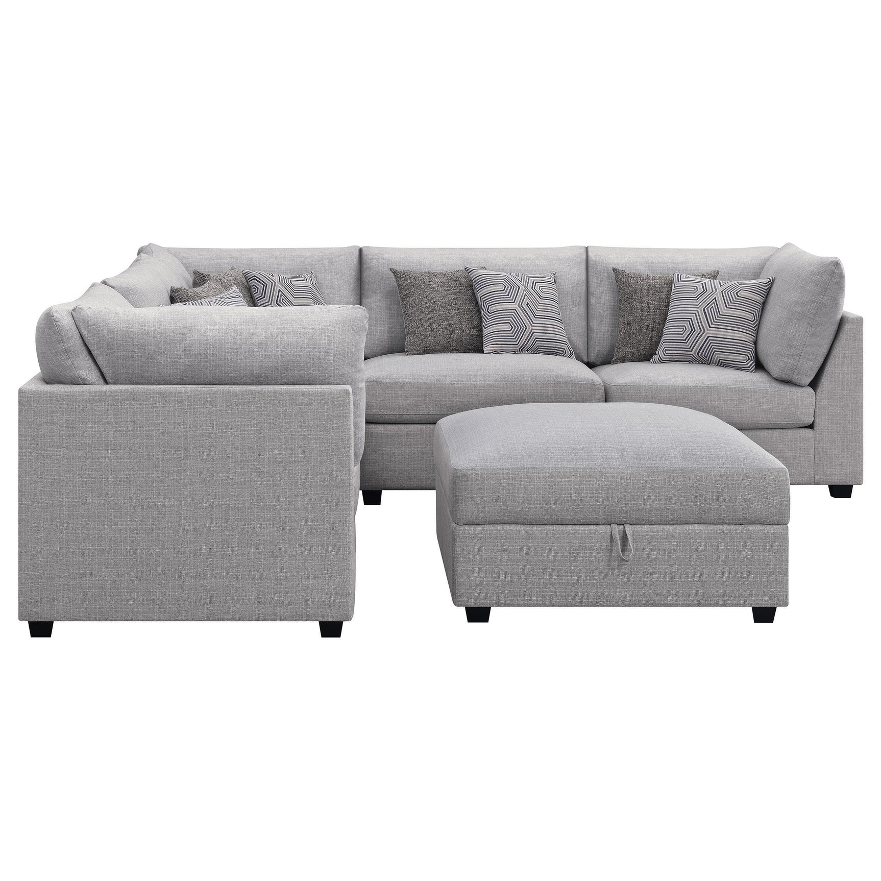 Cambria 6-piece Upholstered Modular Sectional Sofa Grey 551511-S6B - Ella Furniture