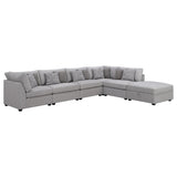 Cambria 6-piece Upholstered Modular Sectional Sofa Grey 551511-SET - Ella Furniture
