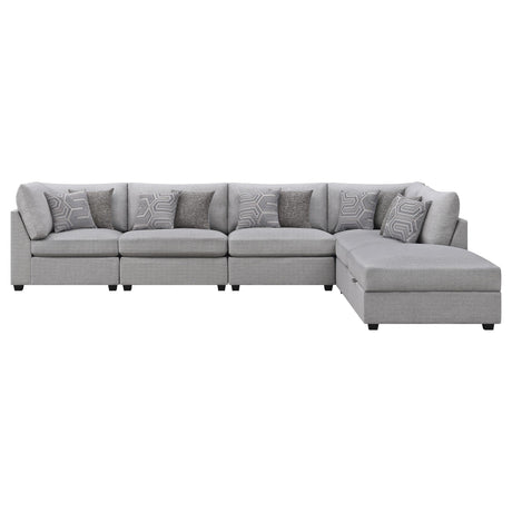 Cambria 6-piece Upholstered Modular Sectional Sofa Grey 551511-SET - Ella Furniture