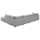 Cambria 6-piece Upholstered Modular Sectional Sofa Grey 551511-SET - Ella Furniture