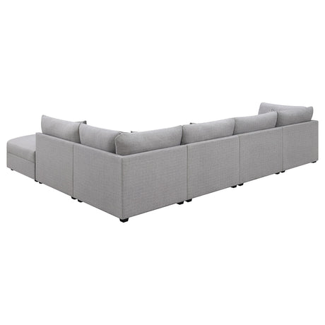 Cambria 6-piece Upholstered Modular Sectional Sofa Grey 551511-SET - Ella Furniture