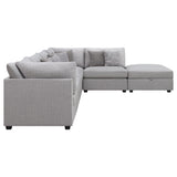 Cambria 6-piece Upholstered Modular Sectional Sofa Grey 551511-SET - Ella Furniture