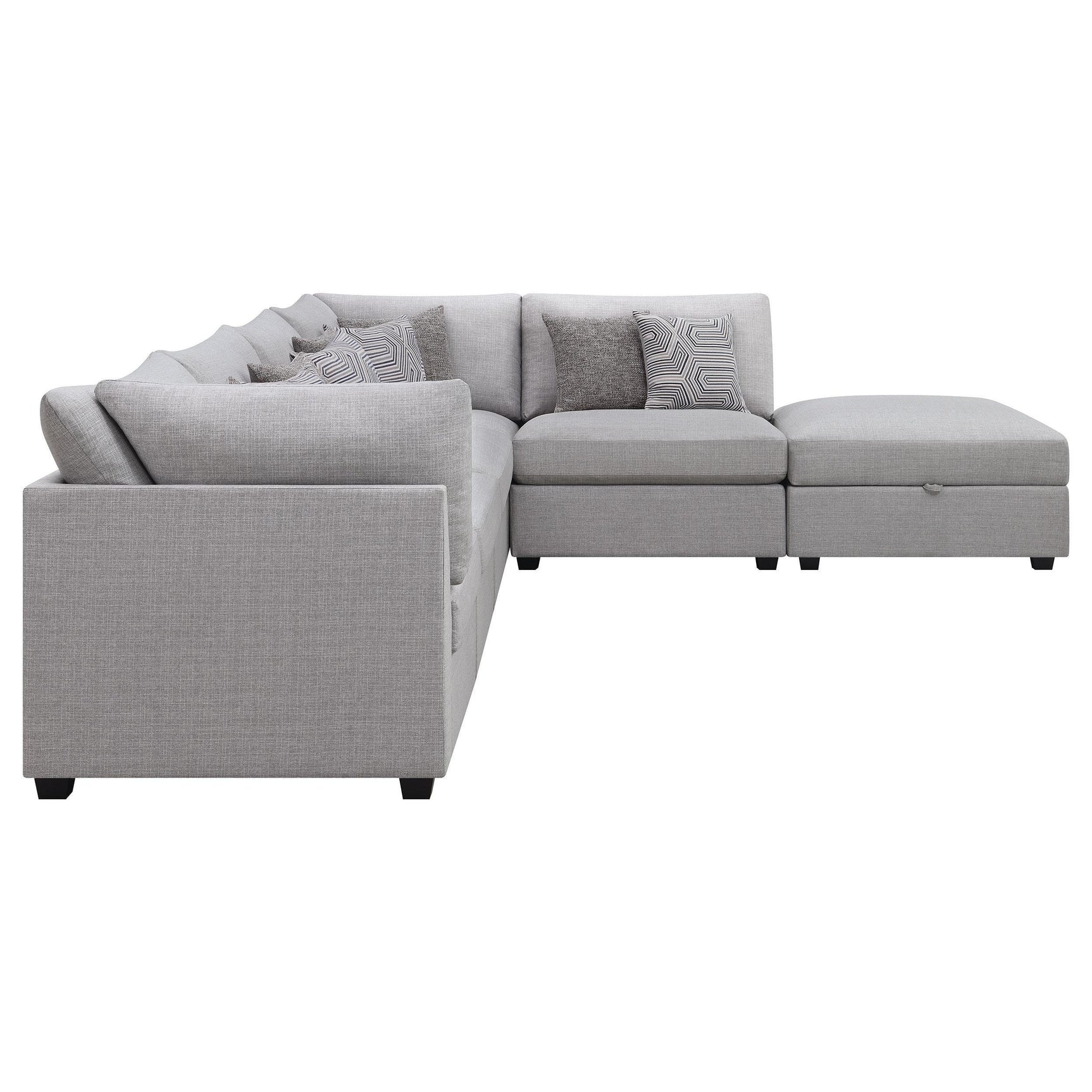 Cambria 6-piece Upholstered Modular Sectional Sofa Grey 551511-SET - Ella Furniture