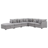 Cambria 6-piece Upholstered Modular Sectional Sofa Grey 551511-SET - Ella Furniture
