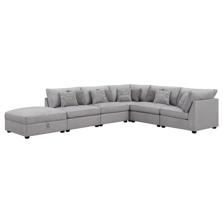 Cambria 6-piece Upholstered Modular Sectional Sofa Grey 551511-SET - Ella Furniture