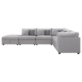 Cambria 6-piece Upholstered Modular Sectional Sofa Grey 551511-SET - Ella Furniture