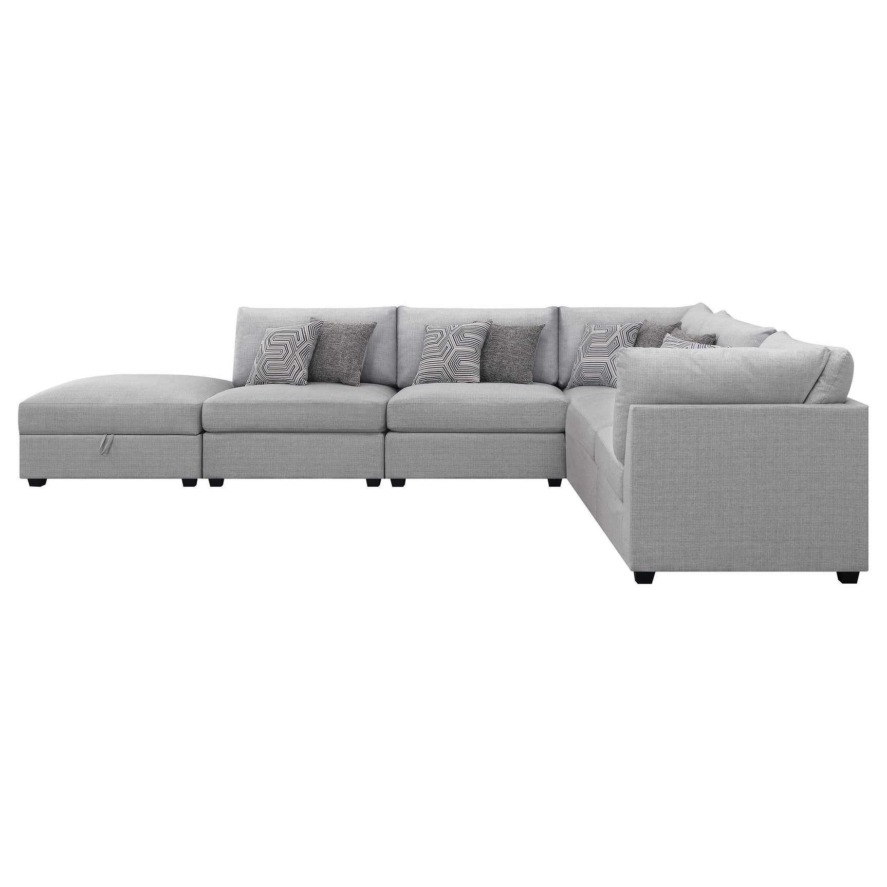 Cambria 6-piece Upholstered Modular Sectional Sofa Grey 551511-SET - Ella Furniture