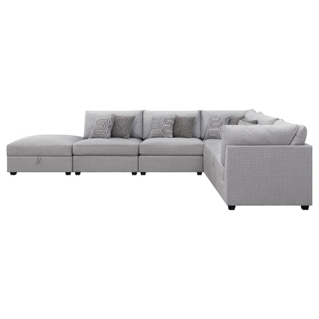Cambria 6-piece Upholstered Modular Sectional Sofa Grey 551511-SET - Ella Furniture