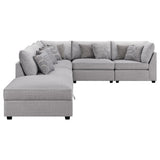Cambria 6-piece Upholstered Modular Sectional Sofa Grey 551511-SET - Ella Furniture